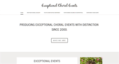 Desktop Screenshot of exceptionalchoralevents.com